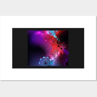 Purple Background Holi ( Abstract ) Posters and Art